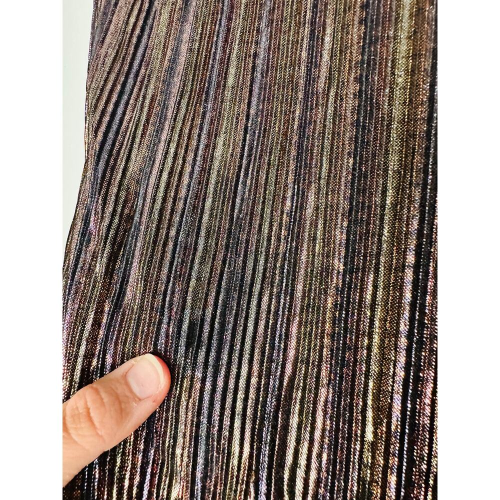 RAMY BROOK Multicolor Metallic A-Line Long Sleeves Elise Vincy Dress Size Small - Picture 13 of 16